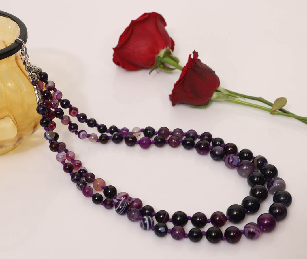 Purple Agate Necklace