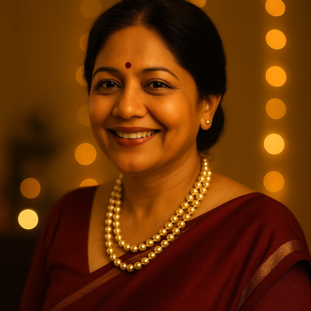 Golden Pearl Glow Necklace