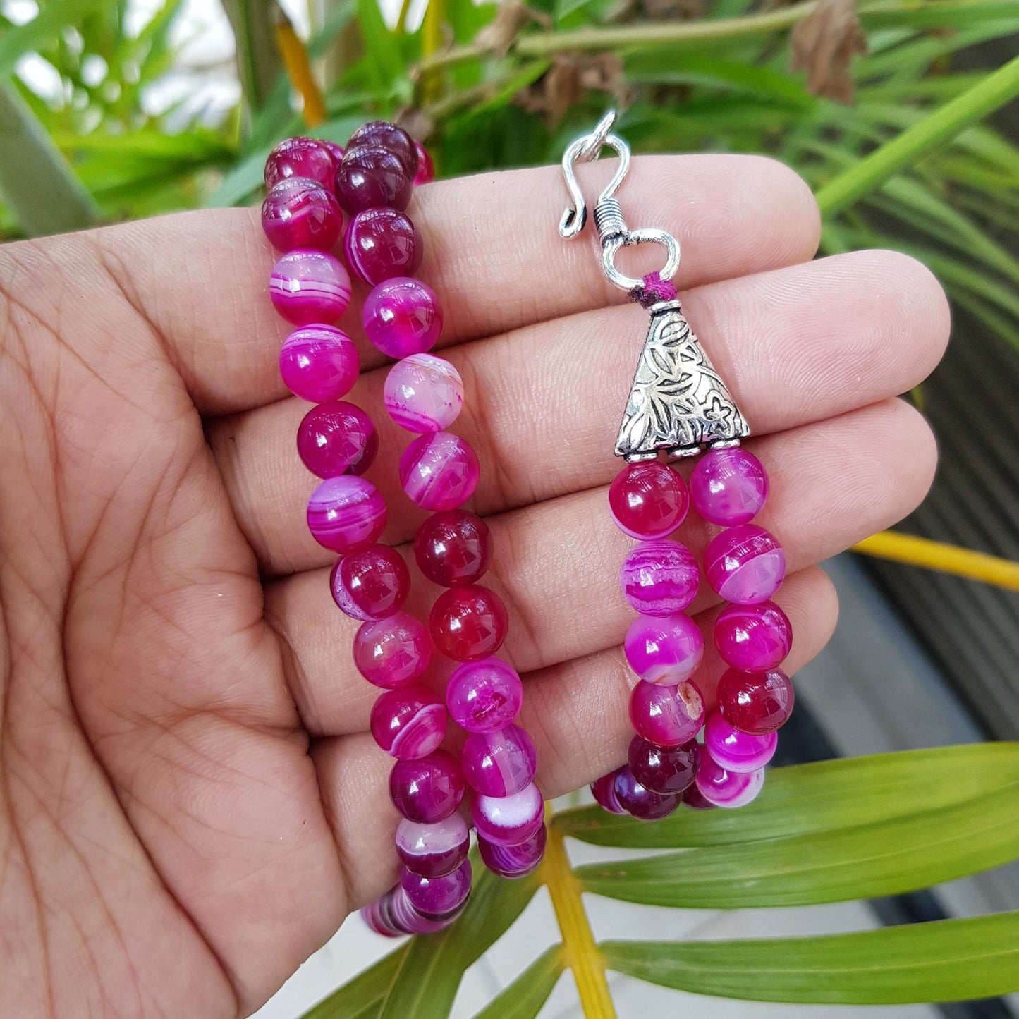 Pink Agate Necklace