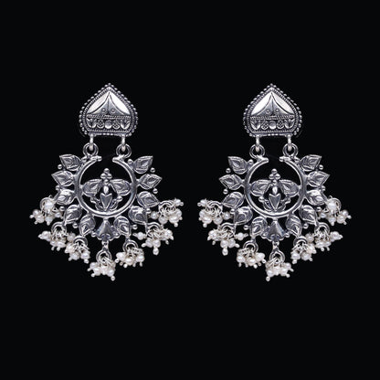 925 Silver Handmade Earring with Fresh Water Pearl Hanging