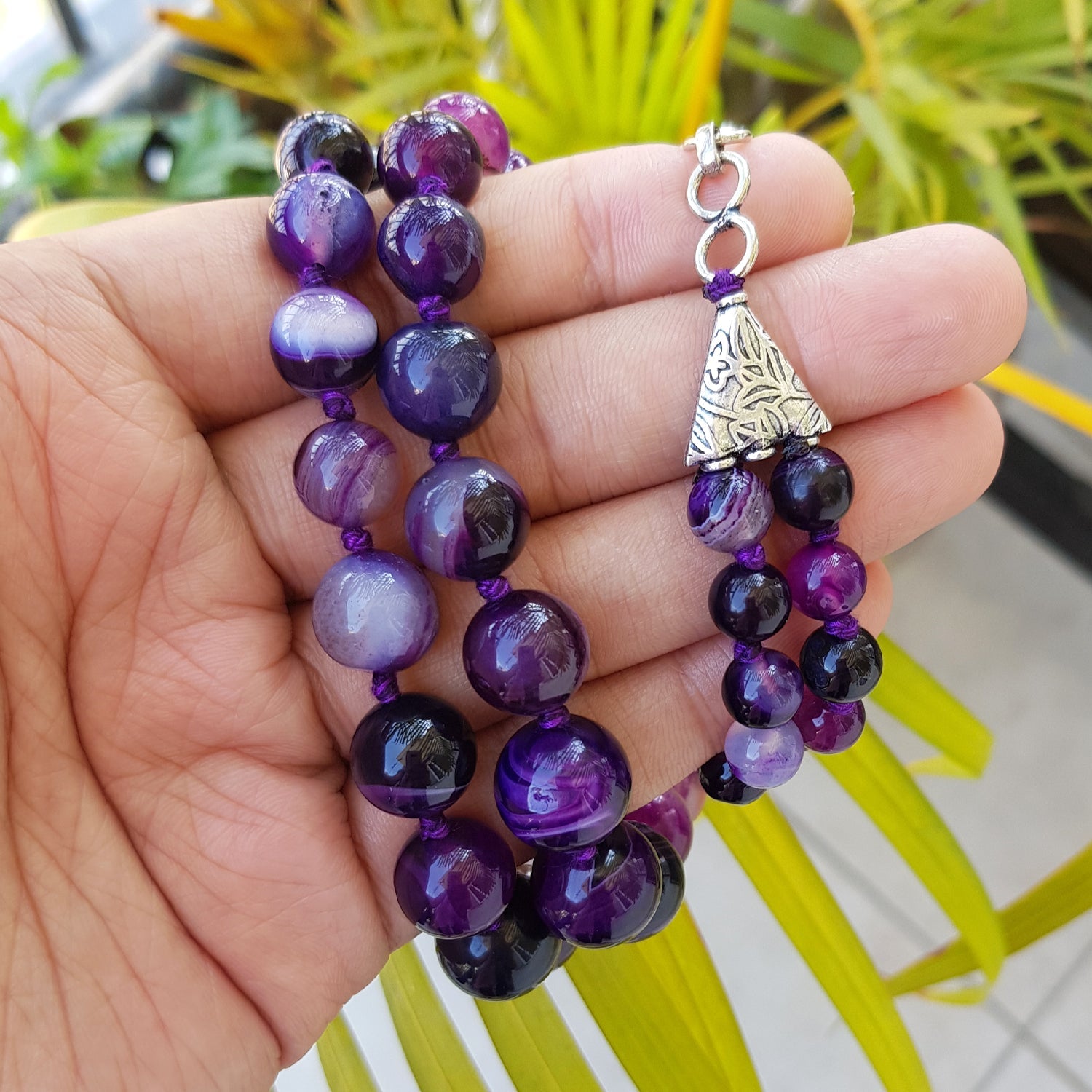 Purple Agate Necklace
