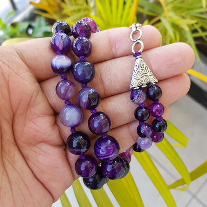 Purple Agate Necklace