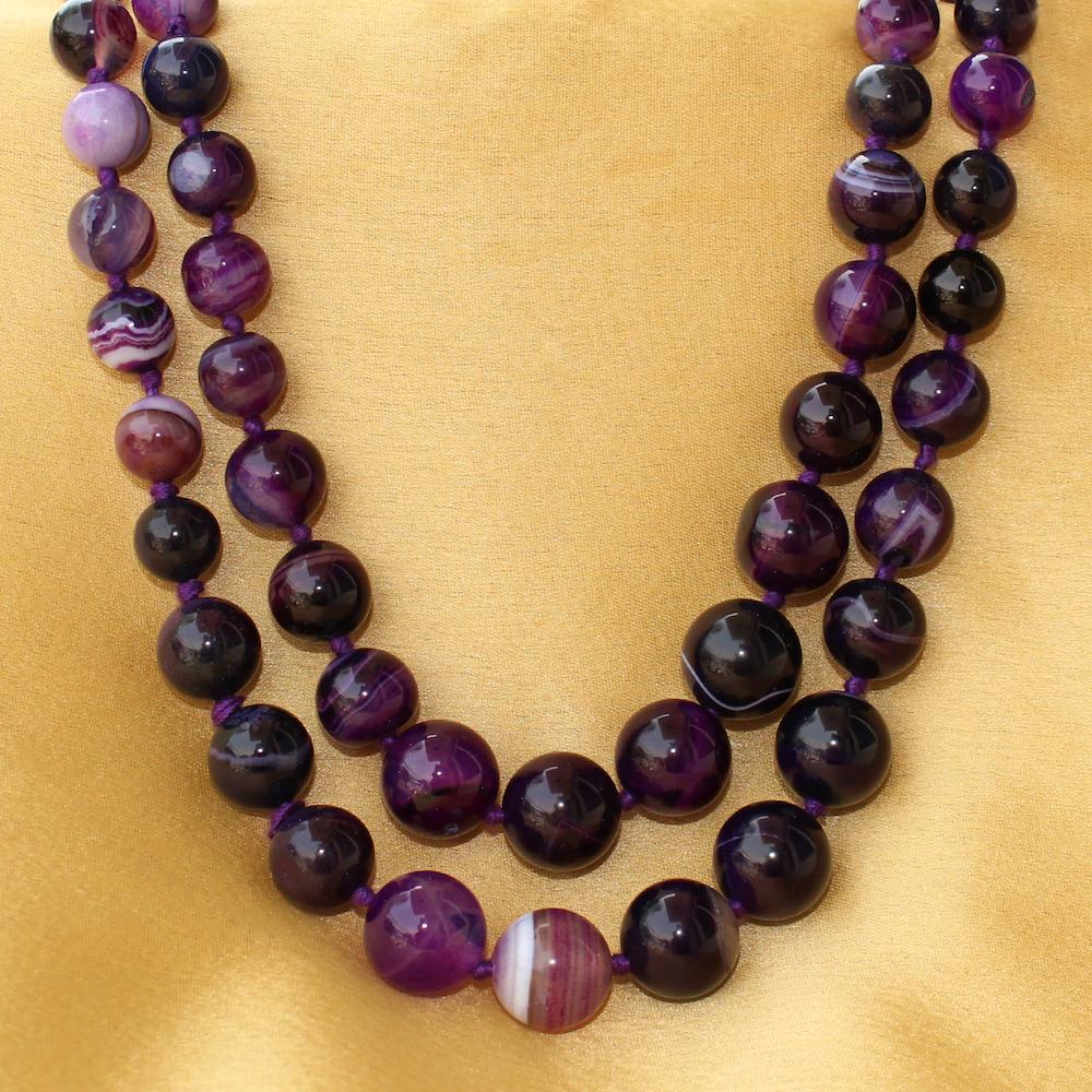 Purple Agate Necklace