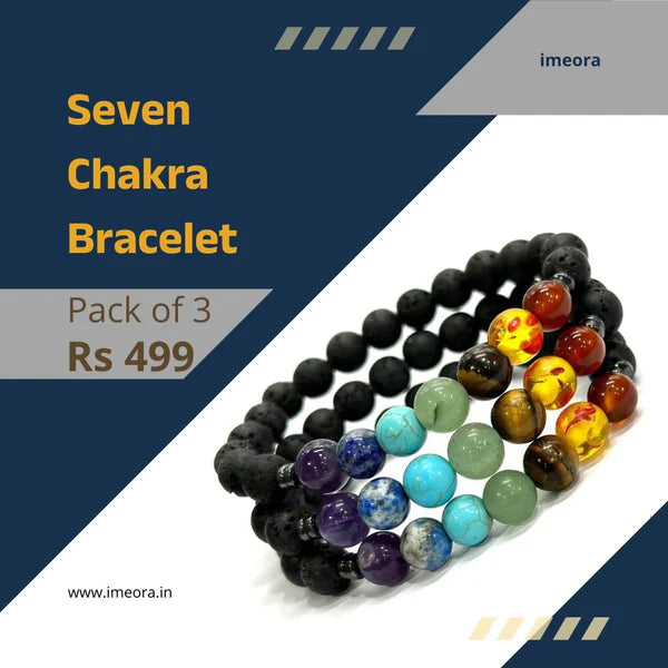 Certified 7 Chakra Bracelet - Pack of 3
