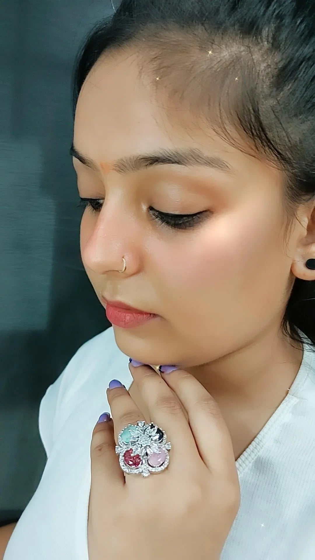 Caroline Cocktail Adjustable Ring