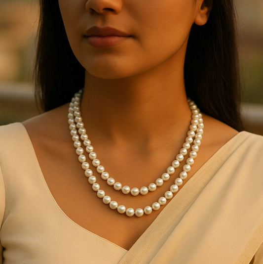 White Pearl Glow Necklace